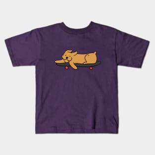 Sleepy skate dog Kids T-Shirt